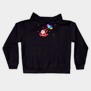 Merry Christmas Flying Santa Kids Hoodie